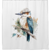 Rideaux De Douche Vrai bleu Kookaburra (Devant)