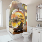 Rideaux De Douche Vue Apple japonaise Imaginaire mignonne (En situation)
