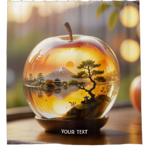 Rideaux De Douche Vue Apple japonaise Imaginaire mignonne