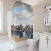 Rideaux De Douche Vue de Delft, Johannes Vermeer (En situation)