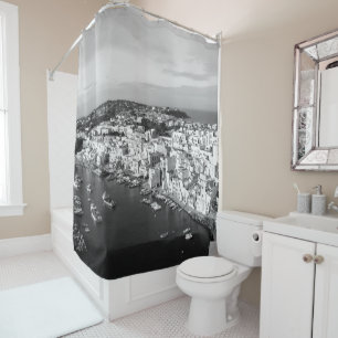Rideaux De Douche Vue de Marina di Corricella 1 - Procida -NB