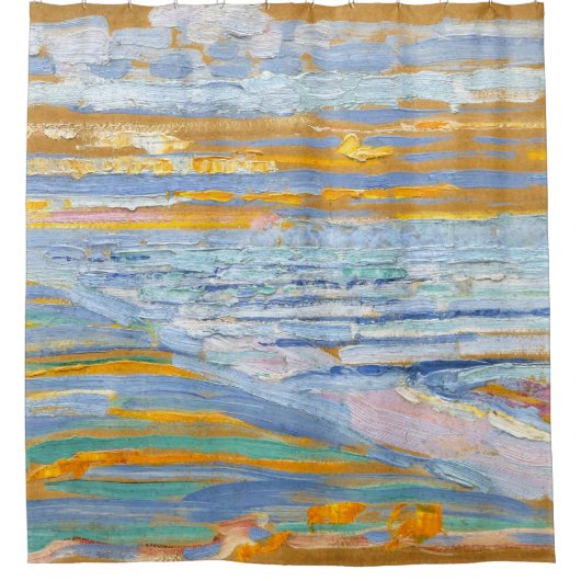 Rideaux De Douche Vue des dunes avec plage - Piet Mondrian - (Devant)