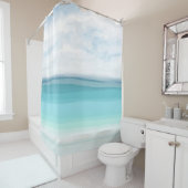 Rideaux De Douche Vue mer 282 Océan Turquoise (En situation)