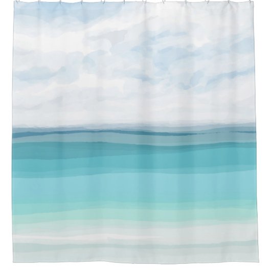 Rideaux De Douche Vue mer 282 Océan Turquoise (Devant)