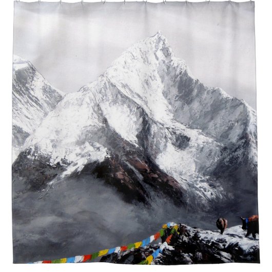 Rideaux De Douche Vue Panoramique Sur Everest Mountain (Devant)