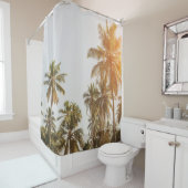 Rideaux De Douche Vue Pittoresque sur la plage de Palm (En situation)