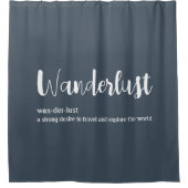Rideaux De Douche Wanderlust définition blanc gris bleu couleur (Devant)