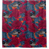 Rideaux De Douche Waratah rouge et brunes (Devant)