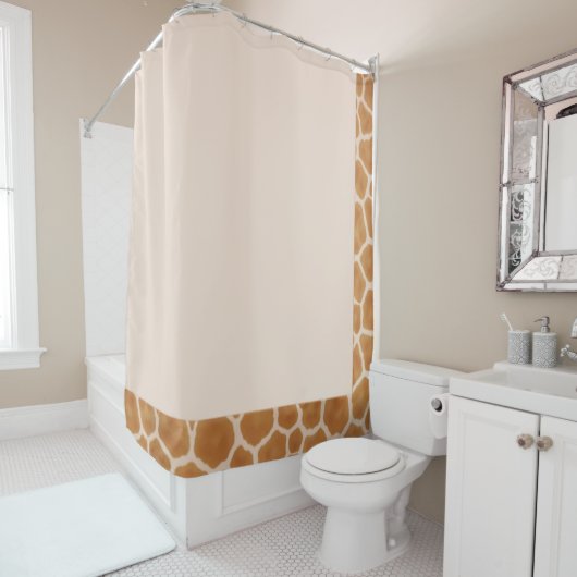 Rideaux De Douche Warm Savanna Giraffe (En situation)