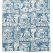 Rideaux De Douche Washington DC toile bleu (Devant)