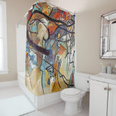 Rideaux De Douche Wassily Kandinsky - Composition Cinq Art Abstrait (En situation)
