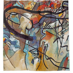 Rideaux De Douche Wassily Kandinsky - Composition cinq art abstrait