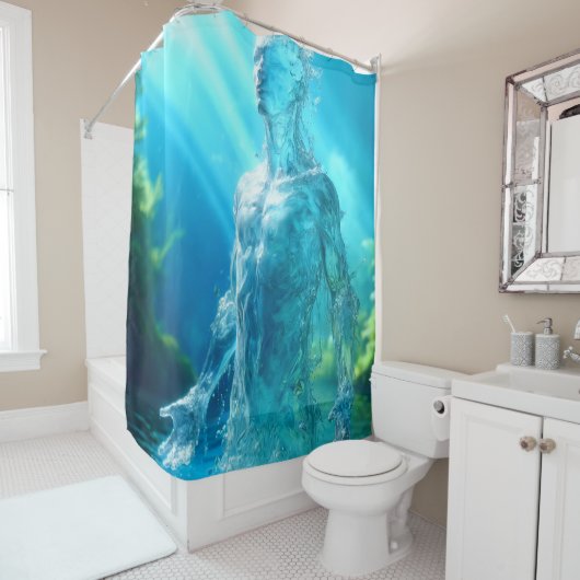 Rideaux De Douche Water Man (En situation)