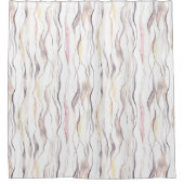Rideaux De Douche Watercolor Abstract Vertical Wavy Lines Pattern (Devant)