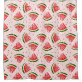 Rideaux De Douche Watercolor Watermelon Motif de fruits (Devant)