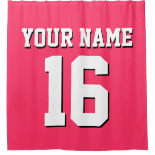 Rideaux De Douche Watermelon Rose White Sports Jersey Team Jersey