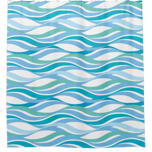 Rideaux De Douche Waves bleu abstract (Devant)