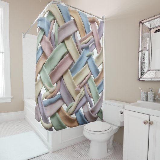 Rideaux De Douche Weave pattern Shower Curtain (En situation)