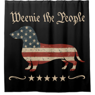 Rideaux De Douche Weenie Le Peuple Dachshund 4 juillet