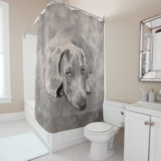 Rideaux De Douche Weimaraner Dog Média mixte (En situation)