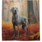 Rideaux De Douche Weimaraner en automne Leaves automne Inspire (Devant)