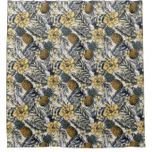 Rideaux De Douche Welcoming Pineapple And Hibiscus Shower Curtain (Devant)