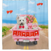 Rideaux De Douche West highland white terrier Chien Saint-Valentin (Devant)