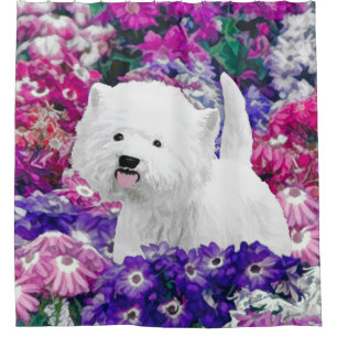 Rideaux De Douche West Highland White Terrier Peinture Chien Art