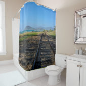 Rideaux De Douche West Oahu Hawaii Mountains and Railroad (En situation)