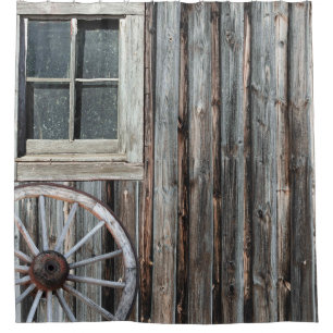 Rideaux De Douche Western Cowboy Barn