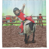 Rideaux De Douche Western Rodeo Cowboy Cowgirl Mutton Buston (Devant)