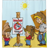Rideaux De Douche Western Rodeo Cowboy Kids Mutton Bustin (Devant)
