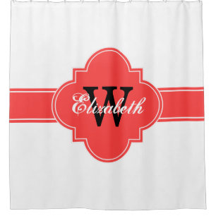 Rideaux De Douche Whal Coral Rouge Marocain #5 Chevron 1IQRN