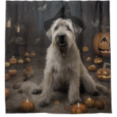 Rideaux De Douche Wheaten Terrier Citrouille Halloween effroi (Devant)