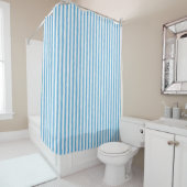 Rideaux De Douche Whimsical Blue White Stripe Preppy (En situation)