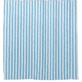 Rideaux De Douche Whimsical Blue White Stripe Preppy (Devant)