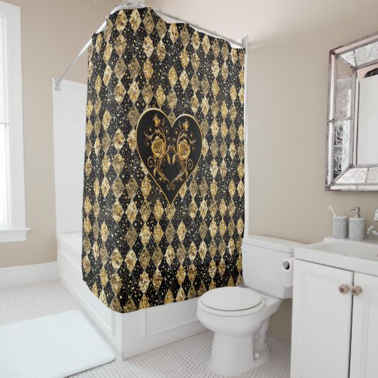 Rideaux De Douche Whimsical et Elegant Goth (En situation)