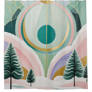 Rideaux De Douche Whimsical Winter Dreamscape