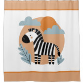 Rideaux De Douche Whimsical Zebra Scandinave Influencée (Devant)