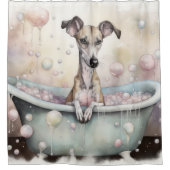 Rideaux De Douche Whippet Dans La Baignoire Aquarelle Chien Art (Devant)