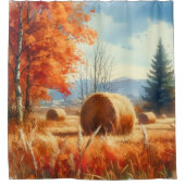 Rideaux De Douche Whispers d'automne : Une Sérénade d'aquarelle (Devant)