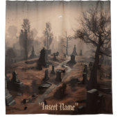 Rideaux De Douche Whispers in the Dark : Terrifying Cemetery Ambienc (Devant)