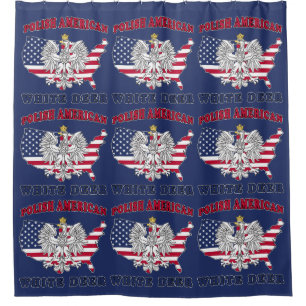Rideaux De Douche White Deer Texas Polonais Américain