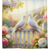 Rideaux De Douche White Doves Cottage Garden (Devant)