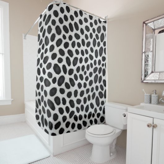 Rideaux De Douche White Leopard Elegant Moderne Collection Luxe (En situation)
