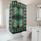 Rideaux De Douche White Woodland Wildflower Floral Art Pattern (En situation)