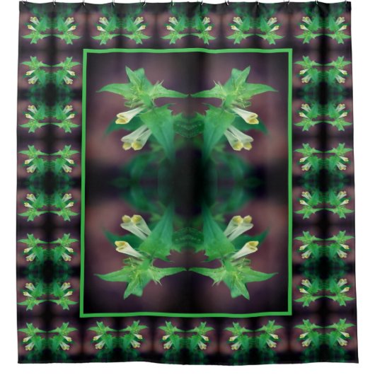 Rideaux De Douche White Woodland Wildflower Floral Art Pattern (Devant)