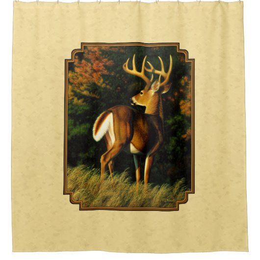 Rideaux De Douche Whitetail Deer Monster Buck Yellow (Devant)