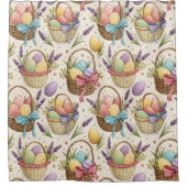 Rideaux De Douche Wicker Basket Easter Eggs with Lavender (Devant)