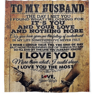 Rideaux De Douche Wife to my Husband Letter | Lovely Venin